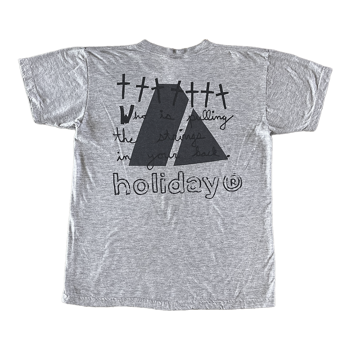 *LIMITED* NOT IN NAVY TEE (PRINTED ON VINTAGE) (GREY)
