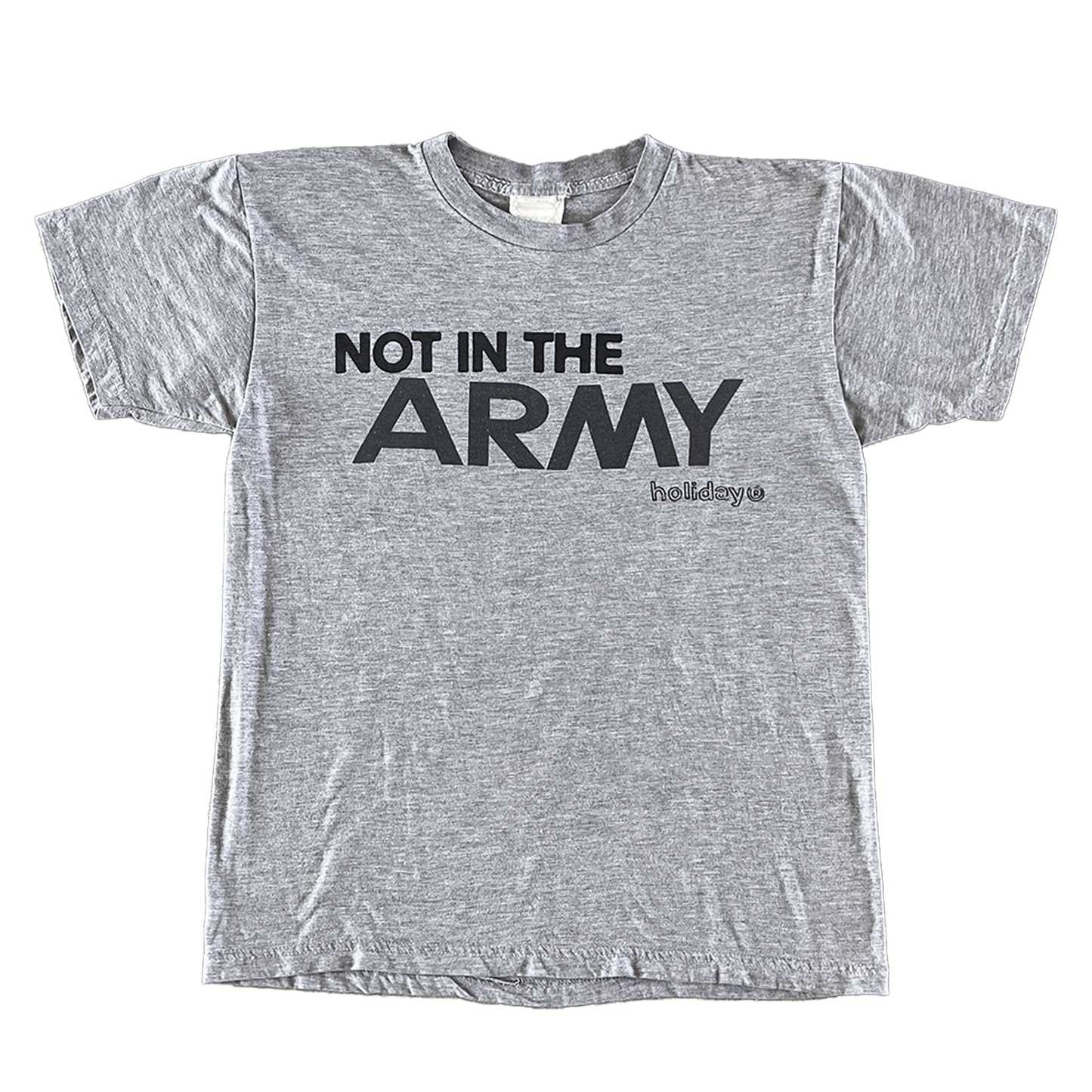*LIMITED* NOT IN NAVY TEE (PRINTED ON VINTAGE) (GREY)