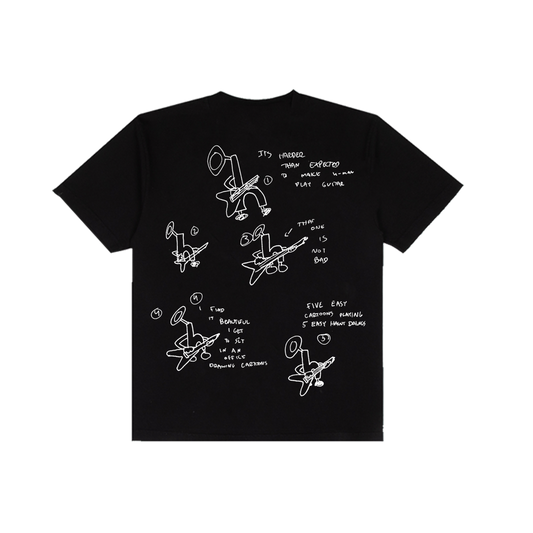 BLACK DRAWING TEE