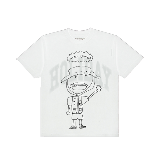 WHITE DRAWING TEE