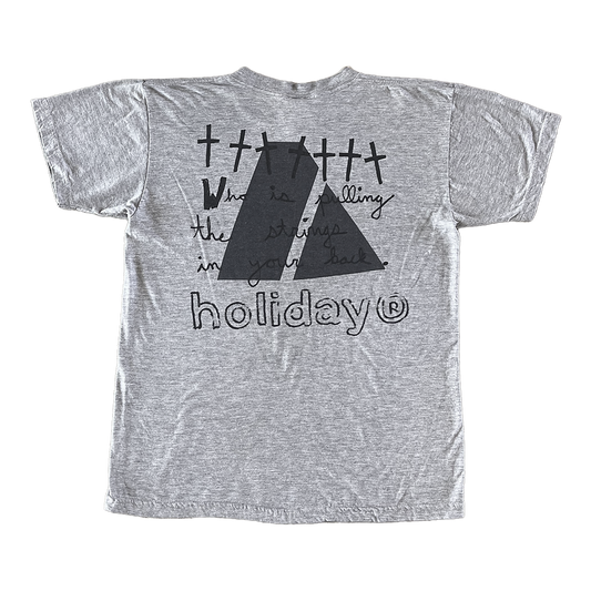 *LIMITED* NOT IN NAVY TEE (PRINTED ON VINTAGE) (GREY)
